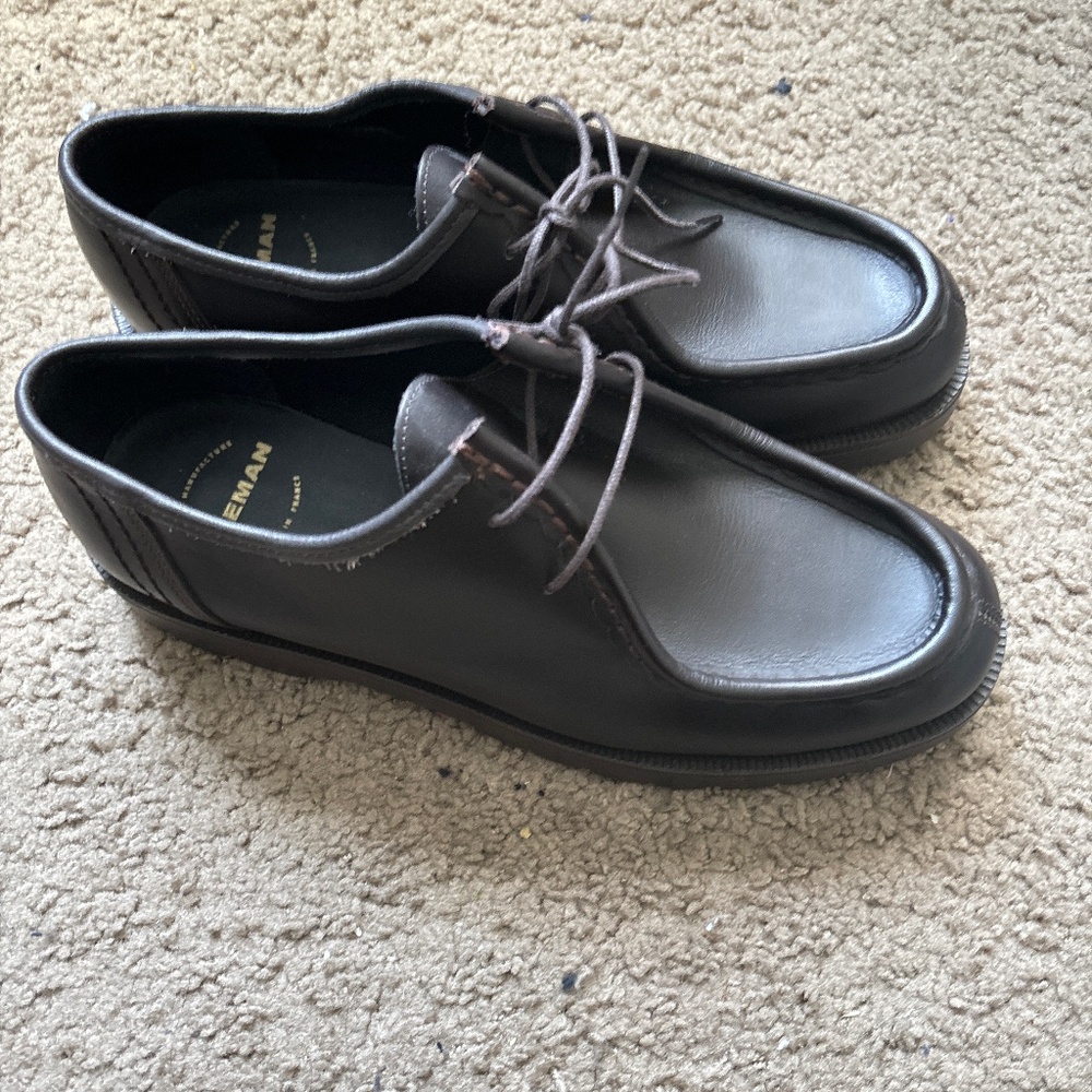 Dark Brown Moc Toe Derbies Kleman Padror